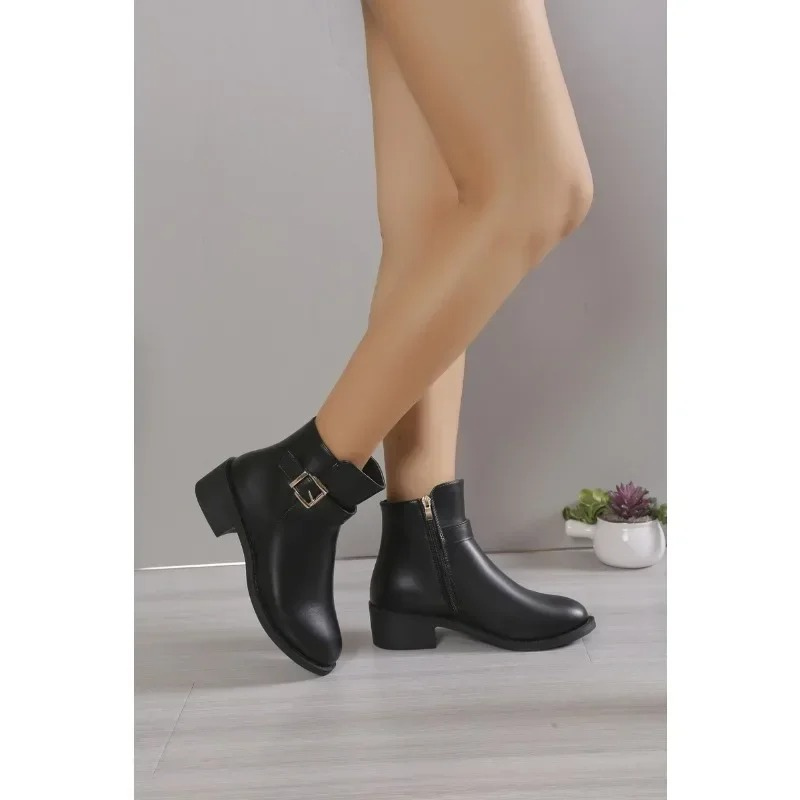 Klara | Elegante Stiefeletten mit Blockabsatz und Reißverschluss