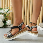 Mayla | Lässige Gemusterte Slip-On Sandalen