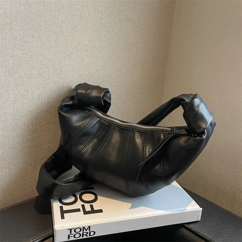 Sofie | Elegante halbrunde PU-Ledertasche für Damen