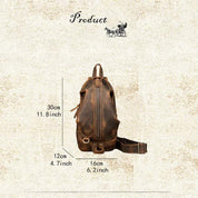 Oscar | Retro Leder Reisekreuzkörper Umhängetasche