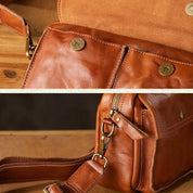 Elias | Herren Rindsleder Leren Crossbody Reisemessenger Tasche