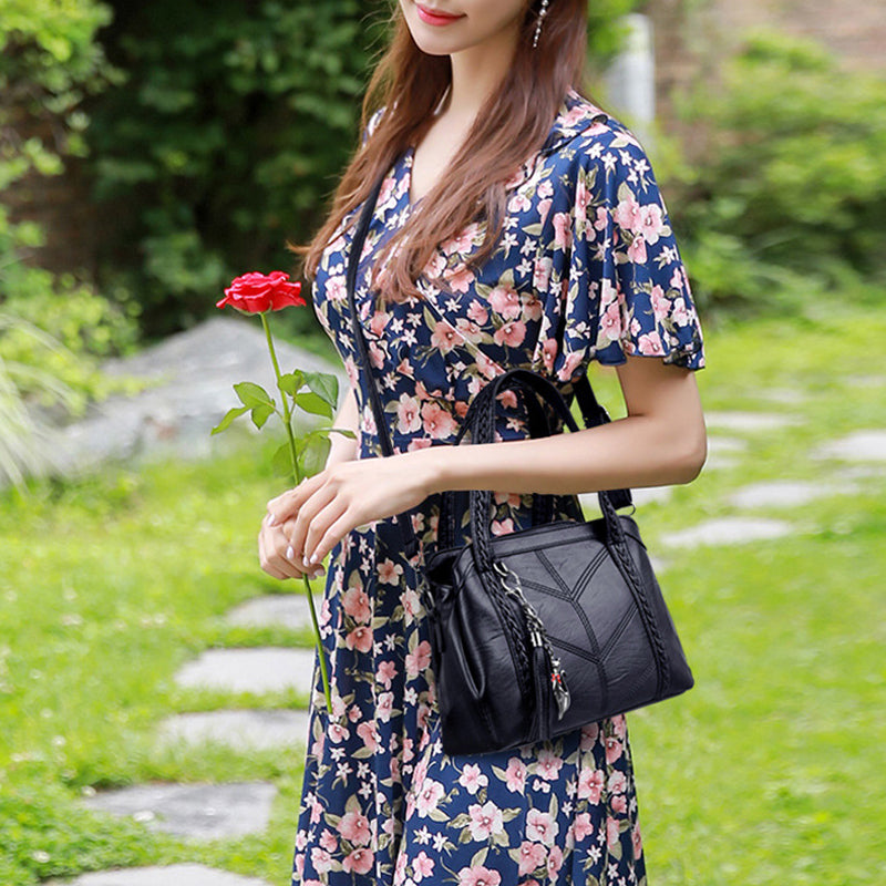 Lila | Vielseitige Quaste Crossbody Tasche