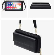 Celia | RFID-blockierender Touchscreen Crossbody Reisepasshalter Reisegeldbörse