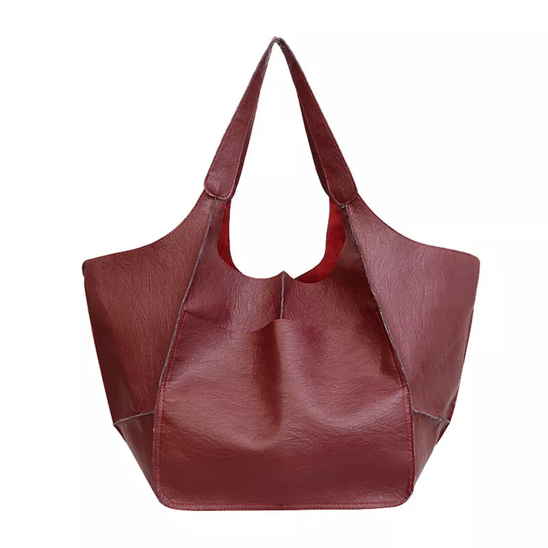 Lily | Damen Große Vegane Leder Tote Schultertasche
