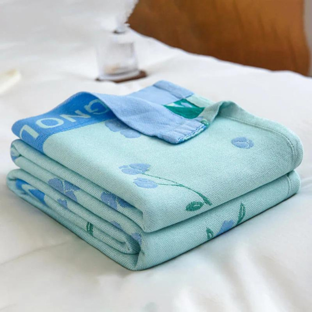 Blaue Blumenbambusfaser -Kühldecke