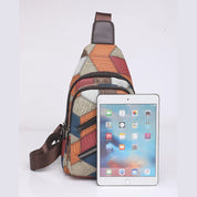 Fleur | Damen Farbblock Crossbody Tasche aus geprägtem PU-Leder