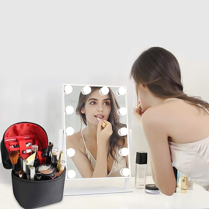 Elina | Tragbare und leichte Make-up-Tasche mit mehreren Fächern