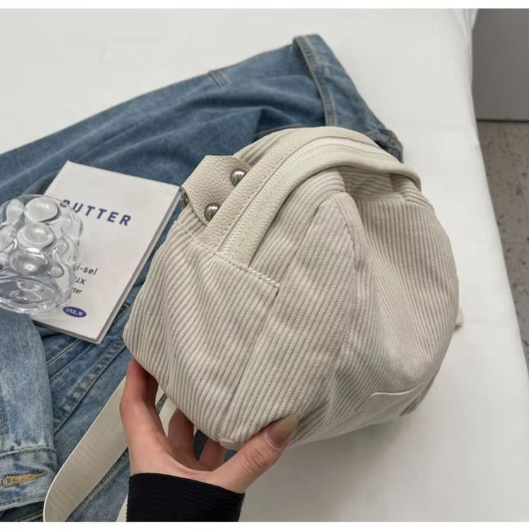 Eva | Einfache Corduroy Schultertasche
