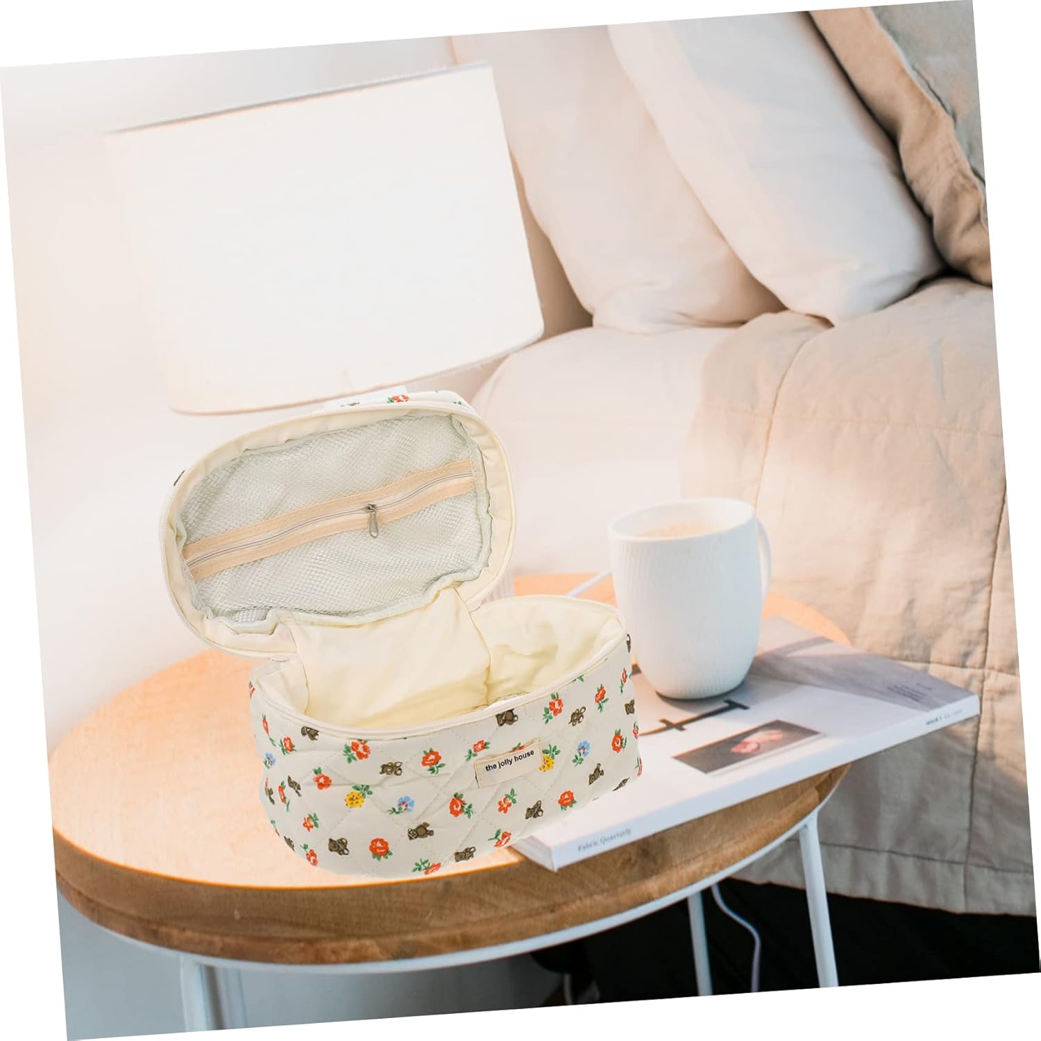 Aleyna | Florales Design und praktische Schönheitsaufbewahrungstasche