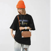 Lena | Damenmodische Geflochtene Schultertasche