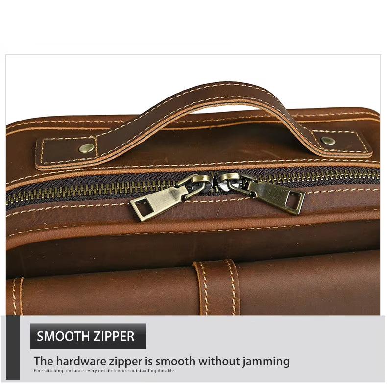 Lucas | Retro Leder Kleine Crossbody Messenger Handtasche