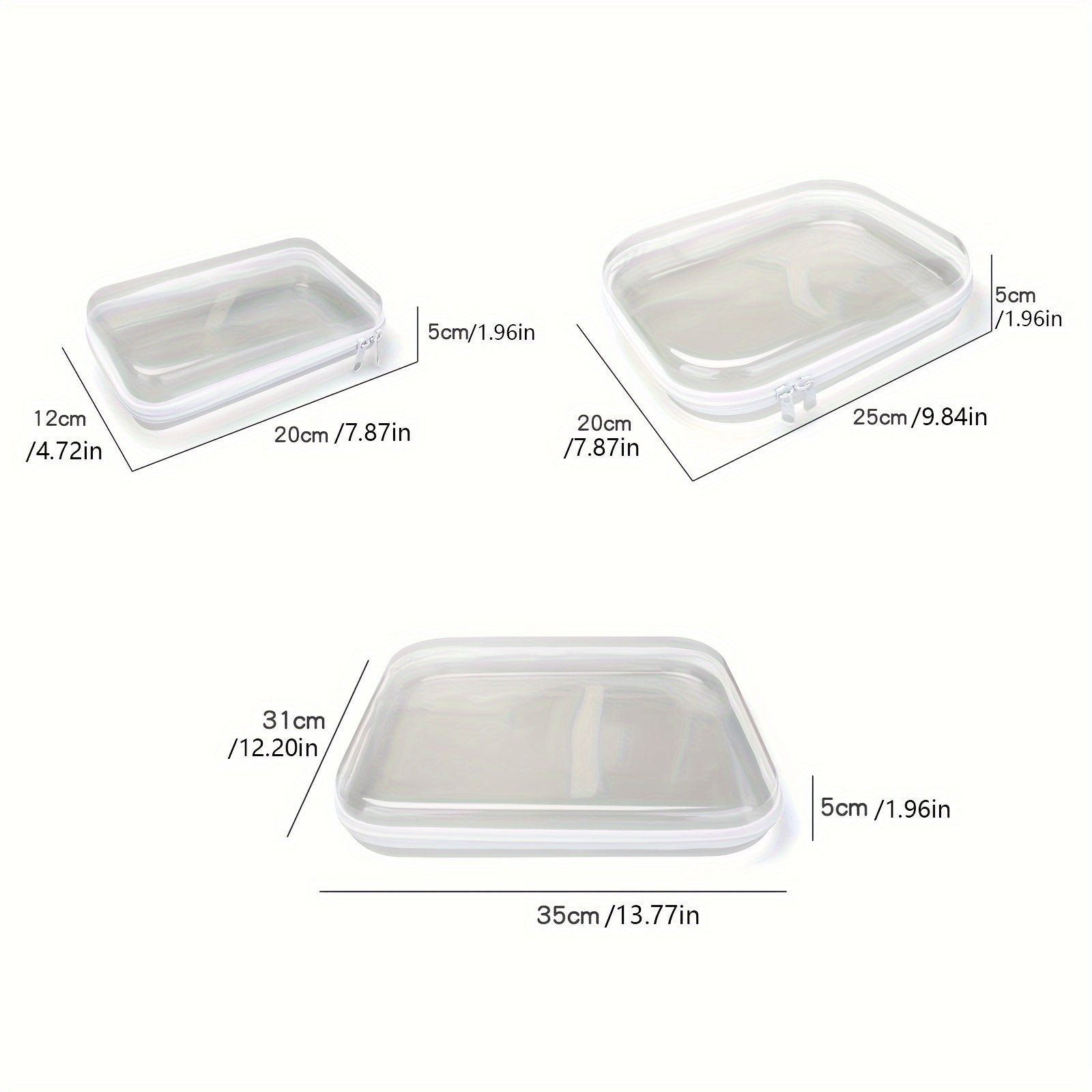 Ensley | Elegantes, Praktisches und Organisiertes Transparente Taschen-Set