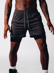  Herren -Fitness -Shorts mit Doppelschicht-2