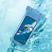 Wasserdichte Telefonbeutel mit Nackengurt für Strand und Reisen-Langlebige PVC-Smartphone-Hülle für 20-32 cm-Geräte-3