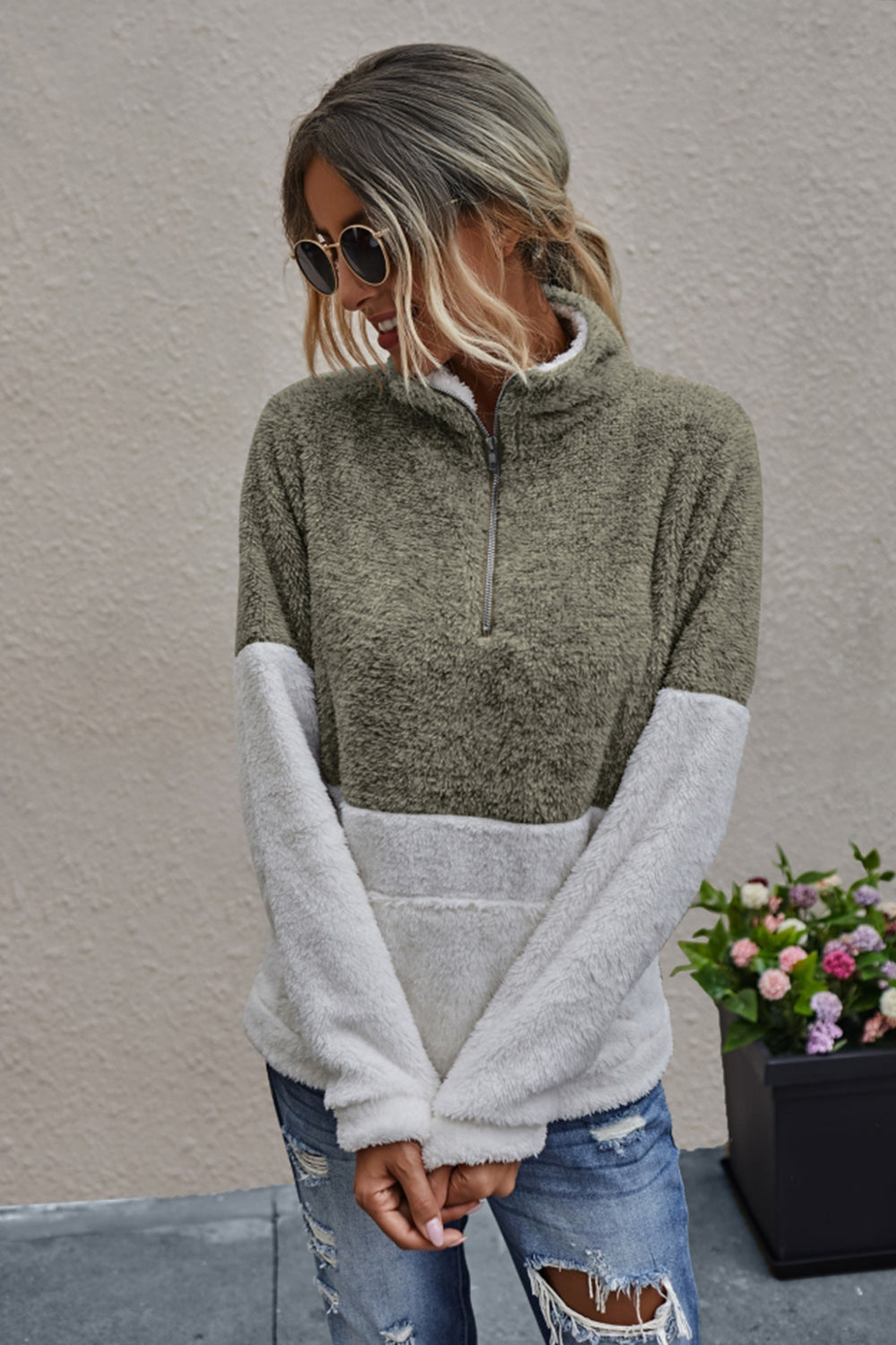 Matilda | Stylisches Oberteil mit Reißverschlusstasche