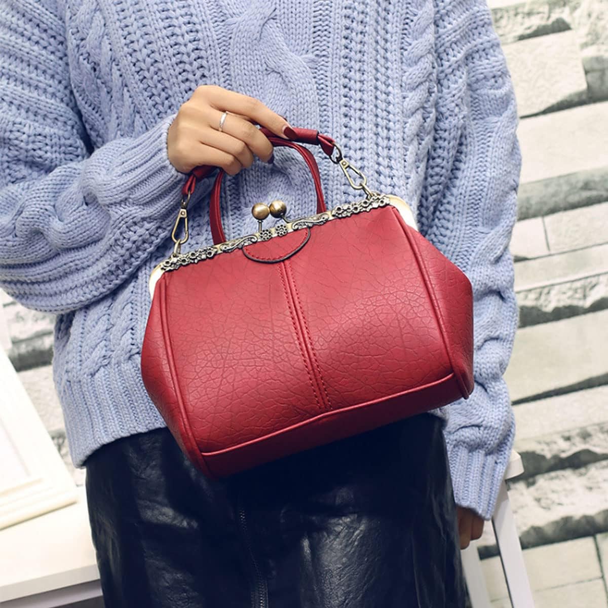 Isla | Vintage Kiss-Lock Umhängetasche