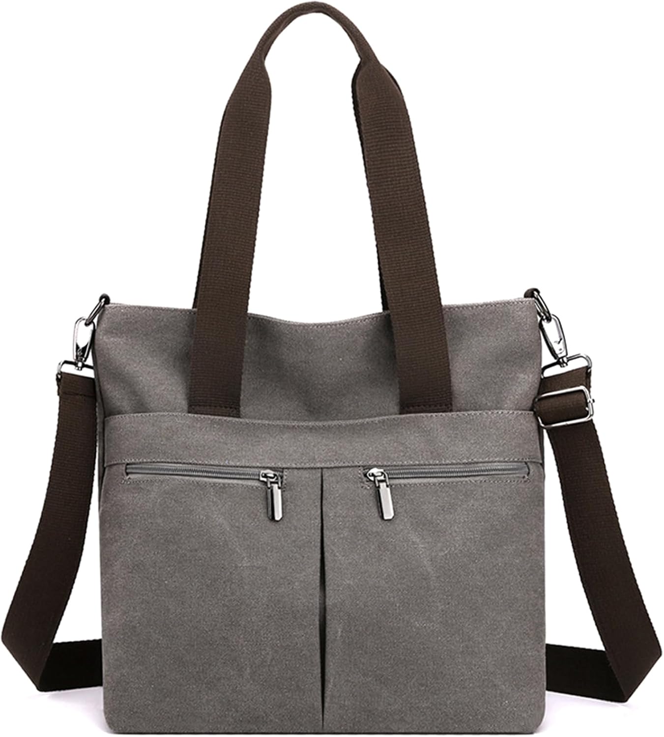 Lena | Canvas Schultertasche mit mehreren Fächern