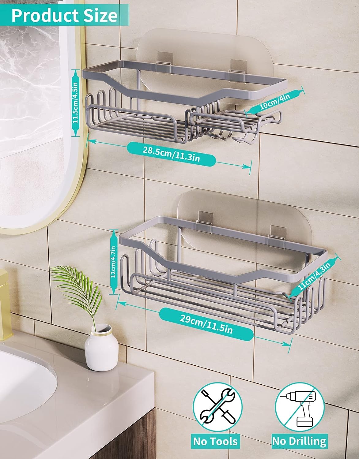  Badezimmerplatten Edelstahl - organisierte Aufbewahrungslösung-4