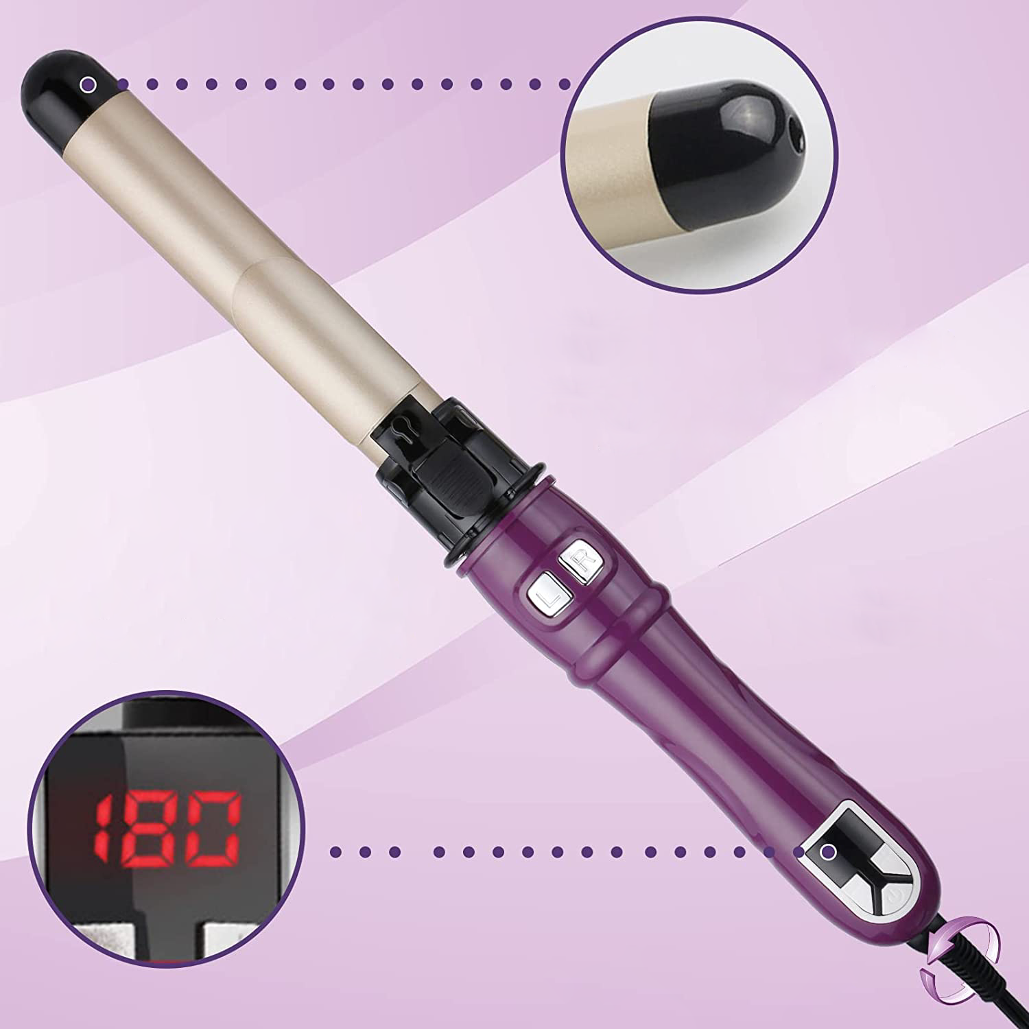 Automatisches rotierendes Curling Iron True und Safe Design - Render-2