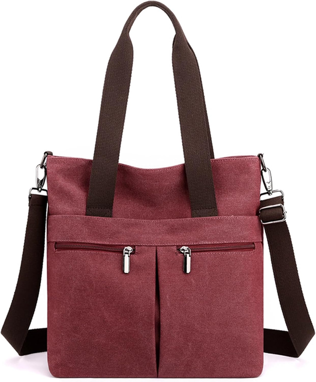 Lena | Canvas Schultertasche mit mehreren Fächern
