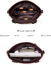 Emma | Anti-Diebstahl Veganes Leder Umhängetasche