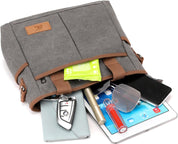 Adriana | Canvas Umhängetäschchen mit mehreren Fächern