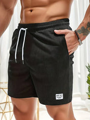  Gelegenheitsshorts von Männern - elastische Taille - einstellbar-1