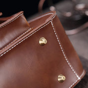 Liam | Retro PU Leder Aktentasche Crossbody Messenger Tasche