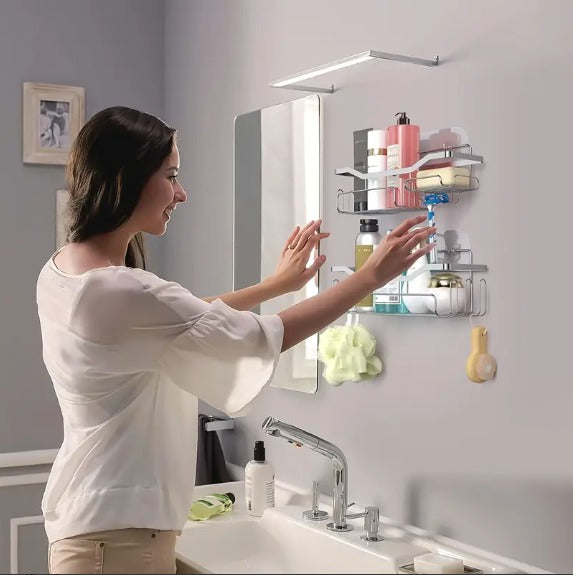  Badezimmerplatten Edelstahl - organisierte Aufbewahrungslösung-3