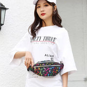 Lila | Damen Schmetterlingsdruck Crossbody Gürteltasche