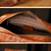 Elias | Herren Rindsleder Leren Crossbody Reisemessenger Tasche