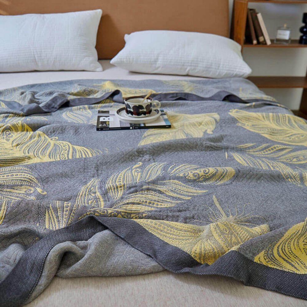 Federdruck Bambusfaser -reversible Decke