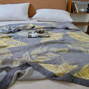 Federdruck Bambusfaser -reversible Decke