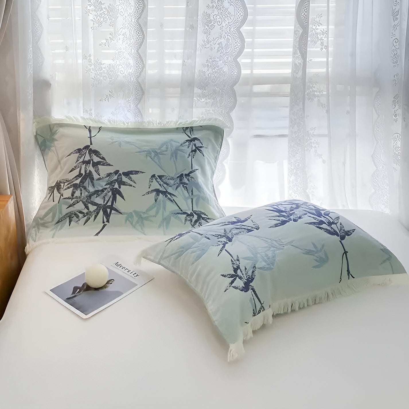 Bambus Baumwoll -Reversible Jacquard Wurf