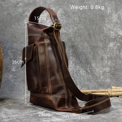 Zion | Retro Crazy Horse Leder Crossbody Sling Reisetasche