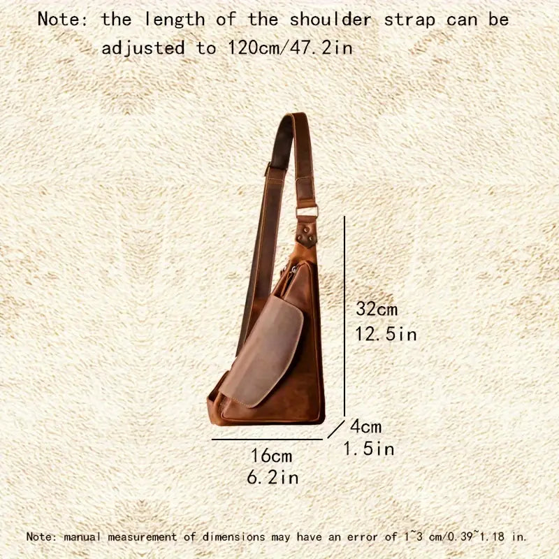 Lars | Echtes Leder Dreieck Schultertasche