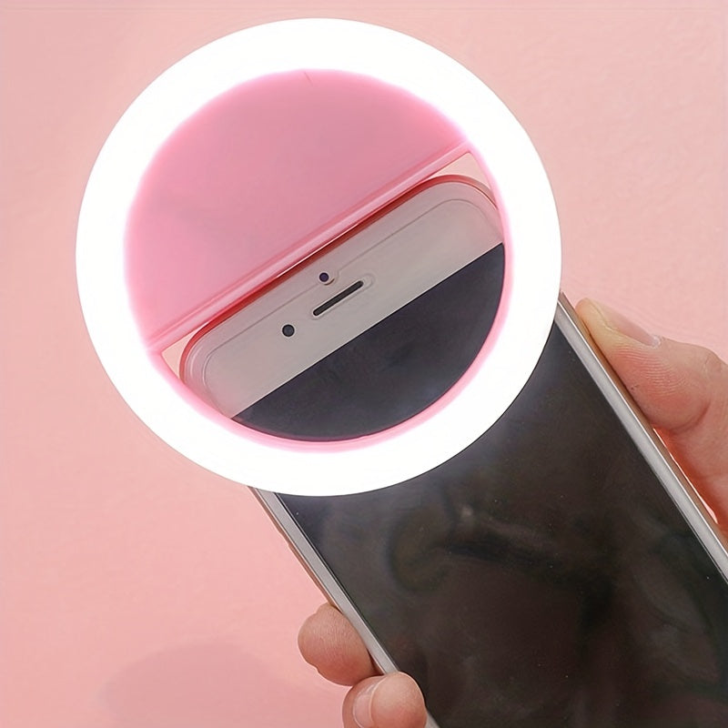 LED -Selfie -Ringlicht mit wiederaufladbarem Akku - Perfektes Kreislicht für Make -up und Fotografie, kompatibel mit Telefonen und Computern-2
