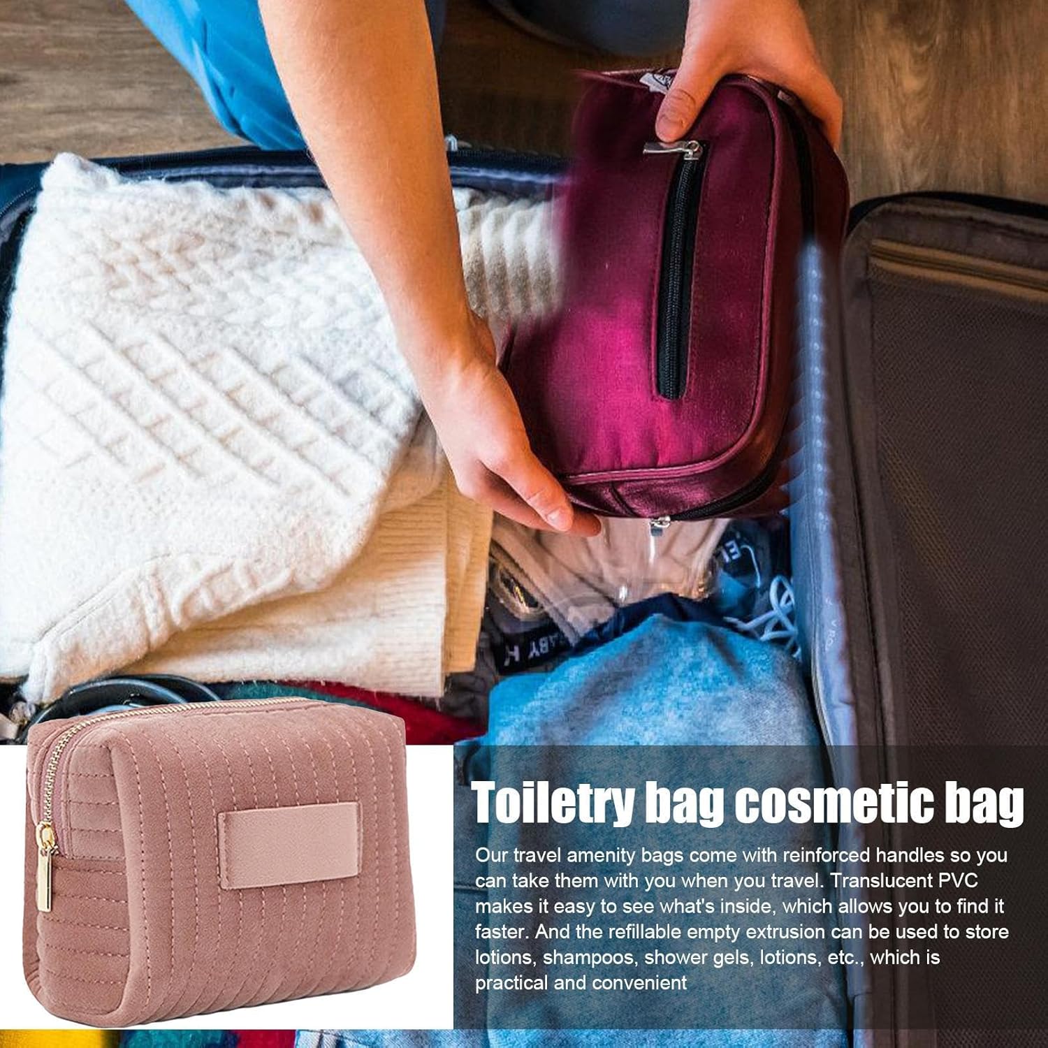 Lisa | Luxuriöser Samt Make-up Organizer