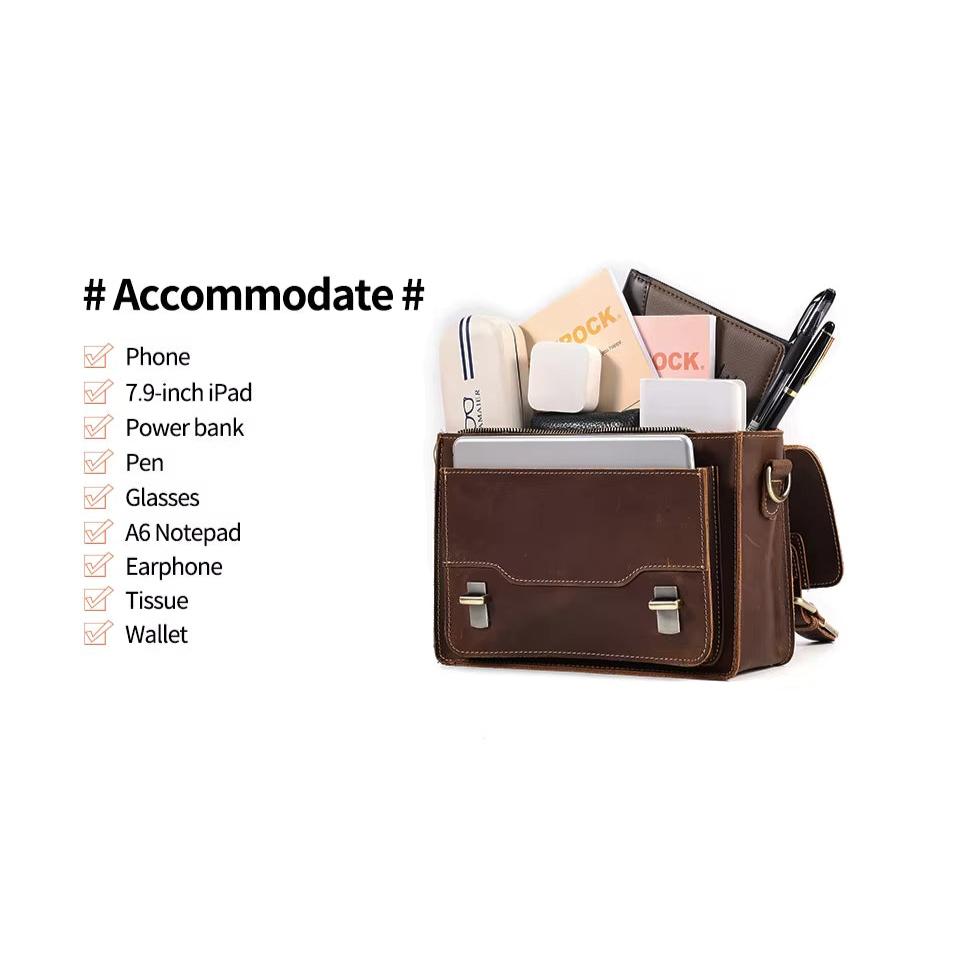 Oliver | Herren Casual Leder Crossbody Umhängetasche