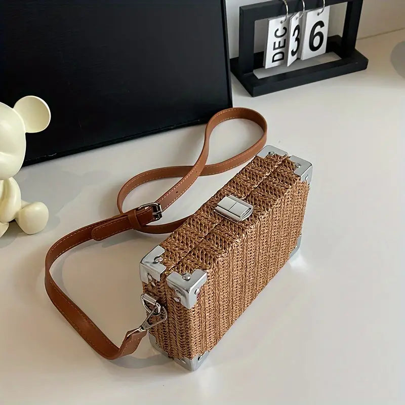 Lena | Damenmodische Geflochtene Schultertasche