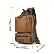 Noah | Reis Crossbody-Tasche aus PU-Leder mit Ladeanschluss