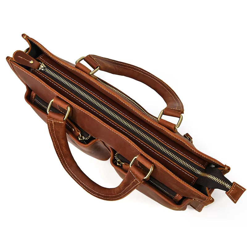 Jack | Herren Vintage Leder Reise Crossbody Messenger Handtasche