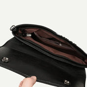 Clara | Retro Leder Schultertasche mit Krokodilmuster