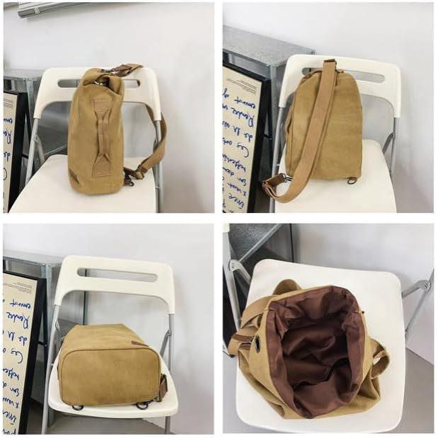 Finn | Große Vintage Canvas Umhängetasche Reisetasche
