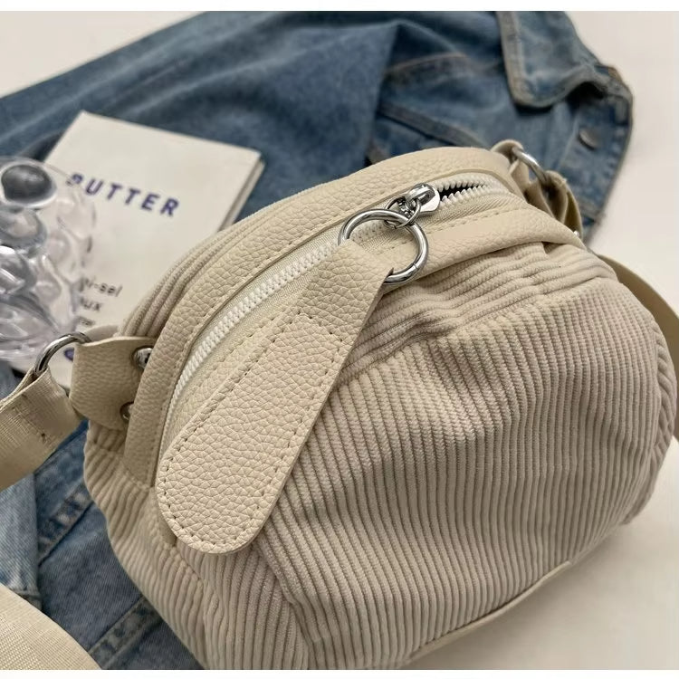 Eva | Einfache Corduroy Schultertasche