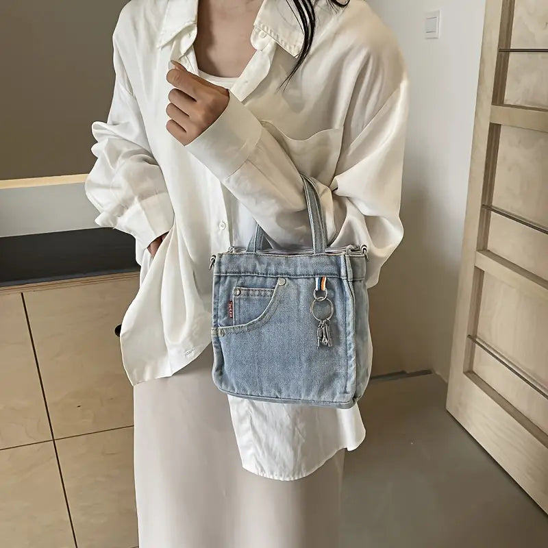 Eva | Stilvolle Denim Mini Crossbody Schultertasche