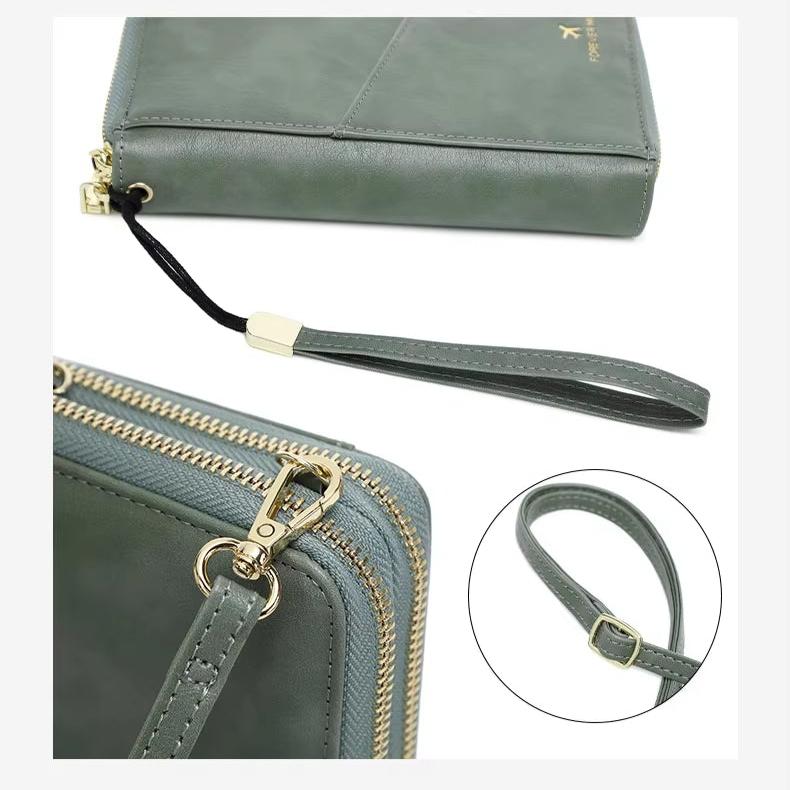 Valery | RFID-blockierende Reisepasshülle mit Trageriemen