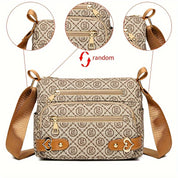 Valeria | Retro Buchstaben Druck Schultertasche