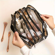 Clare | Klarer und praktischer Kosmetiktasche mit doppeltem Fach