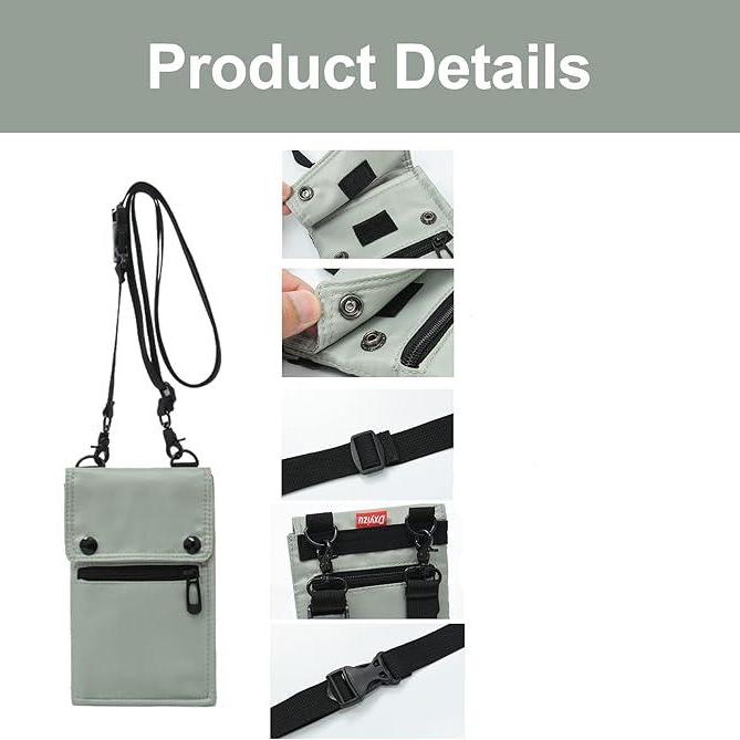 Kamari | Wasserfester faltbarer Crossbody-Passhalter Reise-Wallet